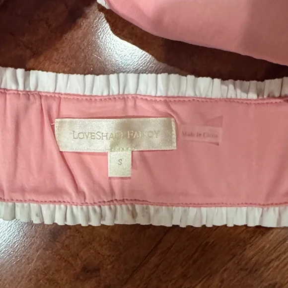 Loveshackfancy Katya Bikini Top S Cherry Pink - Picture 5 of 5